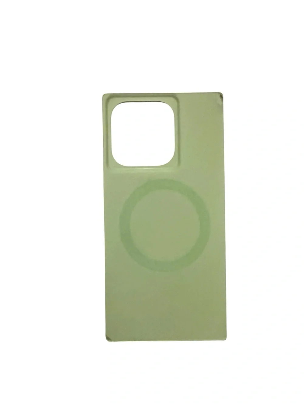 iPhone 16 Pro Lime Green Phone Case with Transparent Edges and MagSafe Circle